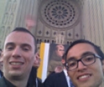 Chris with friend at National Shrine